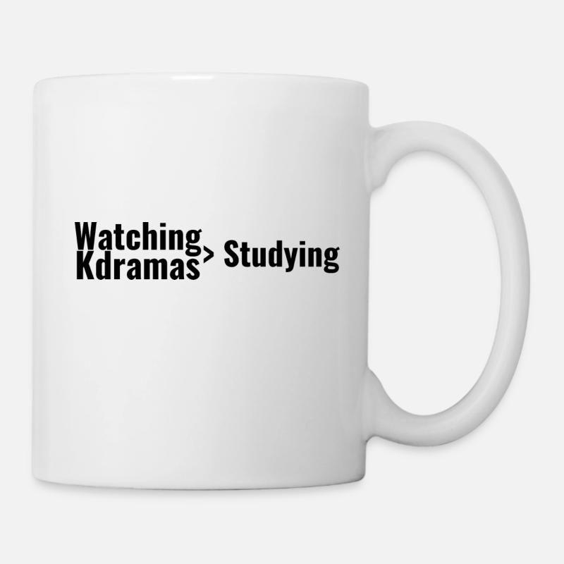 Regarder Kdramas > étudier - Mug blanc - blanc
