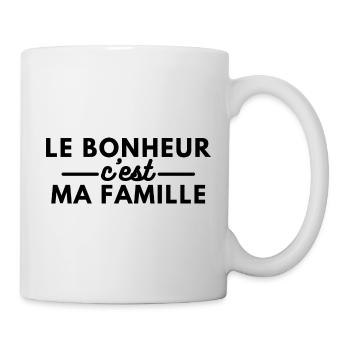 Le bonheur c'est ma famille - Mug blanc - blanc - Droite