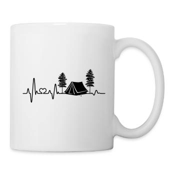 camping Heartbeat Tent Camping Love camping Nature - Mug - white - Right