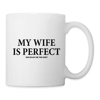 My Wife Is Perfect - Matching Gift For Husband - Mug - white - Right