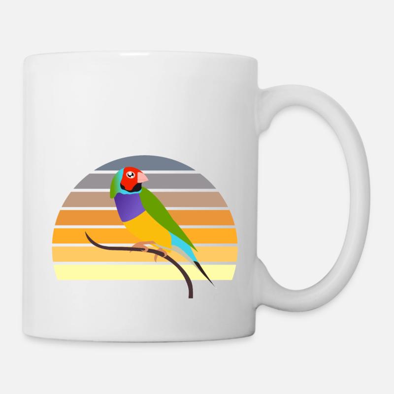 Oiseau exotique diamant de Gould - Mug blanc - blanc