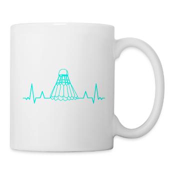 Heartbeat Badminton Badminton Badminton - Mug - white - Right