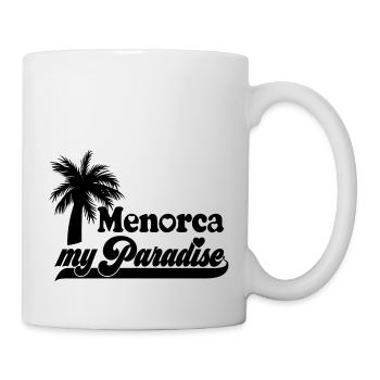 Farbe änderbar | Menorca my Paradise - Tasse - Weiß - Rechts