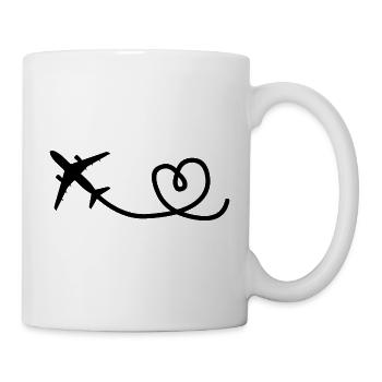 Traveling Lover Cute Airplane Traveler Vacationer - Mug - white - Right