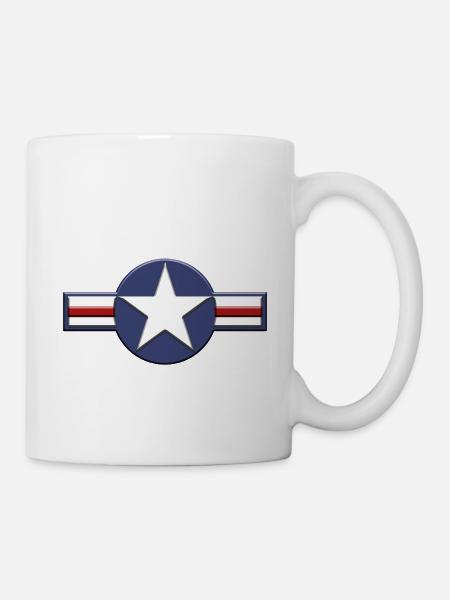 Relief du symbole de l’aviation de l’armée américaine - Mug blanc - blanc