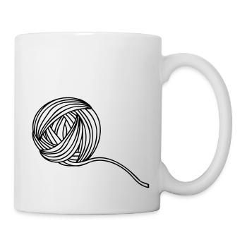 Illustration Comic Wollball - Tasse - Weiß - Rechts