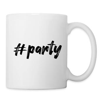 #party, noir - Mug blanc - blanc - Droite