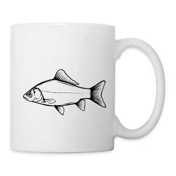 Karpfen Outline von Scuba.Style - Tasse - Weiß - Rechts