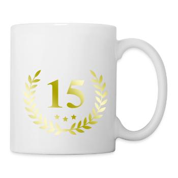 15 Couronne numérique - Mug blanc - blanc - Droite