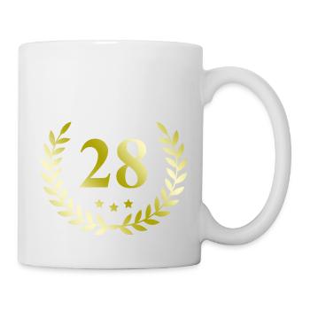 28 Couronne numérique - Mug blanc - blanc - Droite