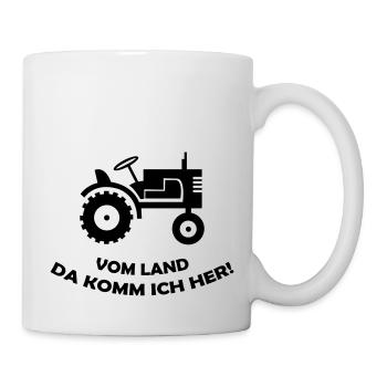 Traktor Vom Land da komm ich her - Tasse - Weiß - Rechts