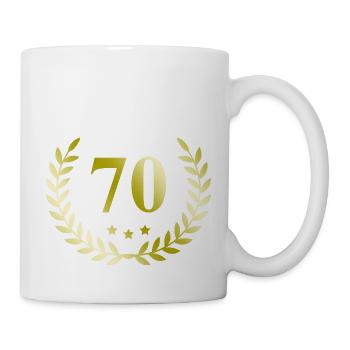 70 Number wreath - Mug - white - Right
