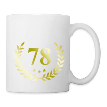 78 Number wreath - Mug - white - Right