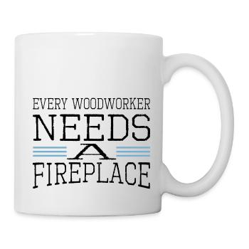 woodworker axes funny craftsmen design - Tasse - Weiß - Rechts