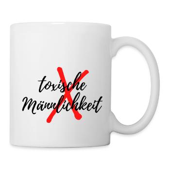Gegen toxische Männlichkeit - Tasse - Weiß - Rechts