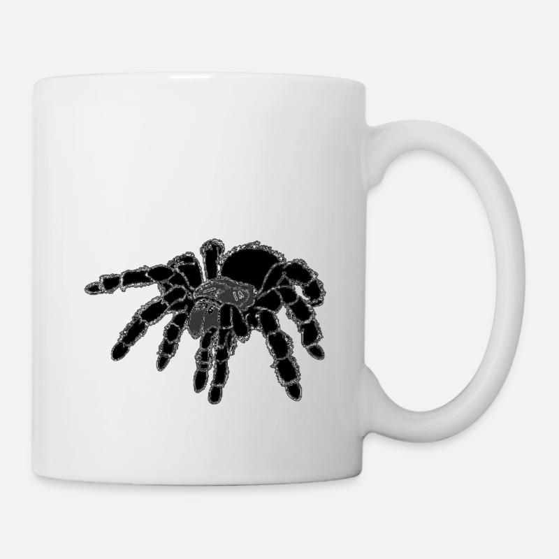 Tarantel, Spinne, große Spinne , schwarz - Tasse - Weiß