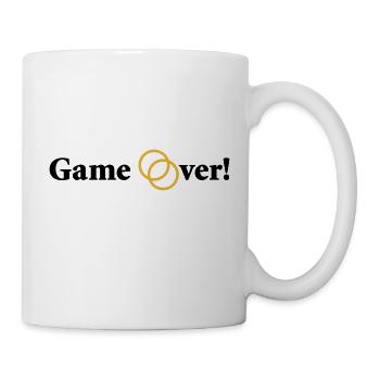 Game over Bachelor Party Bridal Couple Wedding Rings - Mug - white - Right