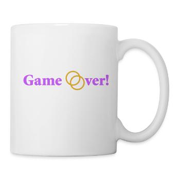 Game over Wedding Couple Bride Groom Rings - Mug - white - Right