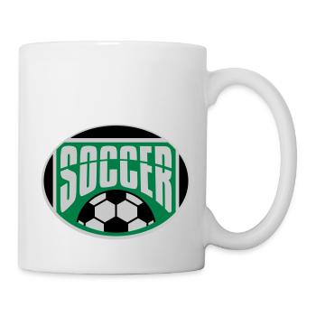 Bouclier de sport de passe-temps de football - Mug blanc - blanc - Droite