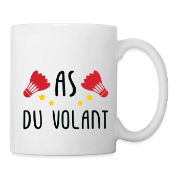 Badminton : As du volant ! - Mug blanc - blanc - Droite