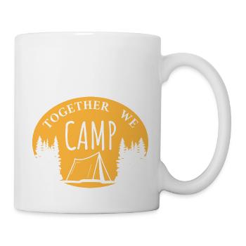 Together we camp - Zelten Bäume Wald Berge - Tasse - Weiß - Rechts