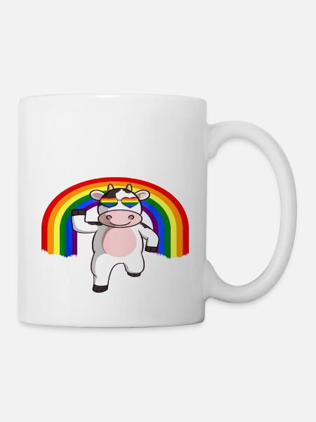 Sateenkaari yksisarvinen LGBTQ - Muki - valkoinen
