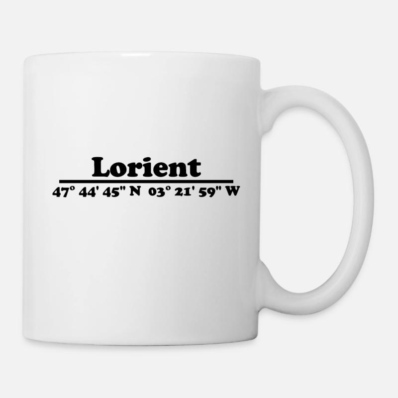 Coordonnées de Lorient - Mug blanc - blanc