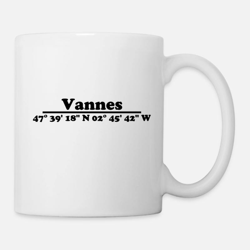 Coordonnées de Vannes - Mug blanc - blanc