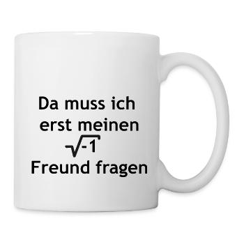 Nerd-Shirt imaginärer Freund - Tasse - Weiß - Rechts