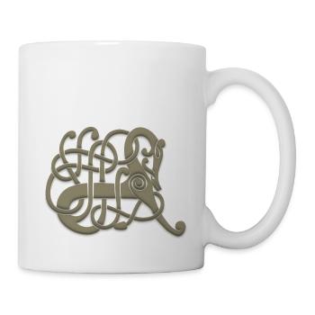 Viking Ornament Pferd - Tasse - Weiß - Rechts