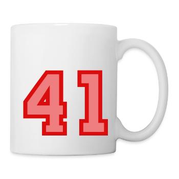 Cool Retro Retrostyle Numéro de maillot numéro de dos - Mug blanc - blanc - Droite