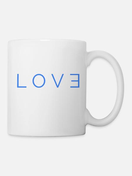 Love Logo blue - Mug - white