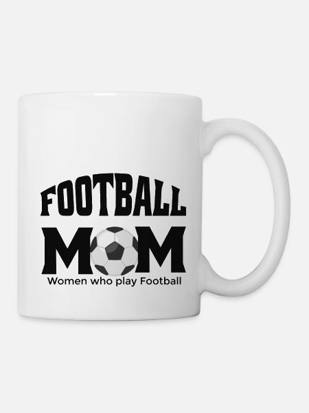 Fußball Mama Frauen, die Fußball spielen - Tasse - Weiß