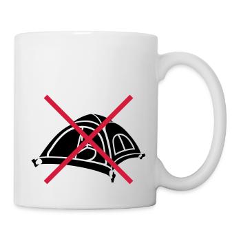 Forbidden Stay outside Tent - Mug - white - Right