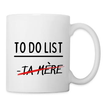 to do list - Mug blanc - blanc - Droite
