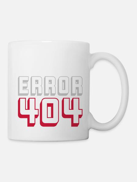 Error 404 Computer Verbindung - Tasse - Weiß