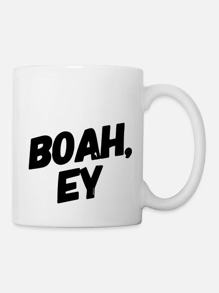 Boah Ey Schrift Geschenkidee - Tasse - Weiß