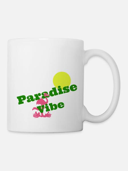 Flamingo im Paradies - Tasse - Weiß
