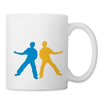 Team 2 Luftgitarre Freunde - Tasse - Weiß - Rechts