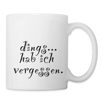 lustiger Spruch Schrift verrgessen Sommer Sonne - Tasse - Weiß - Rechts