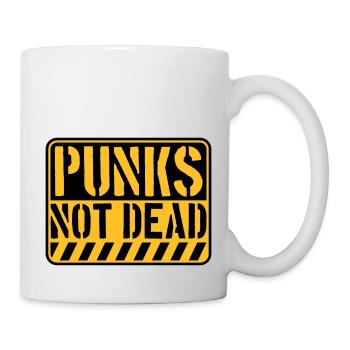 punks not dead Zitat - Tasse - Weiß - Rechts