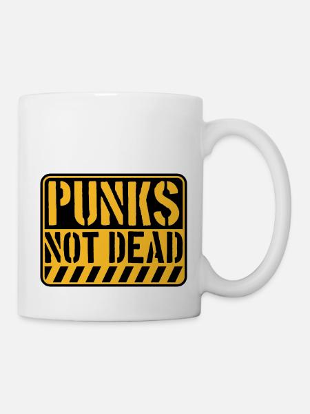 punks pas mort citation - Mug blanc - blanc