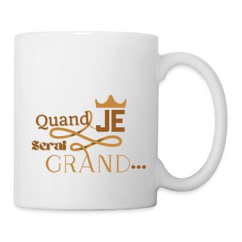 Quand je serai grand - Mug blanc - blanc - Droite