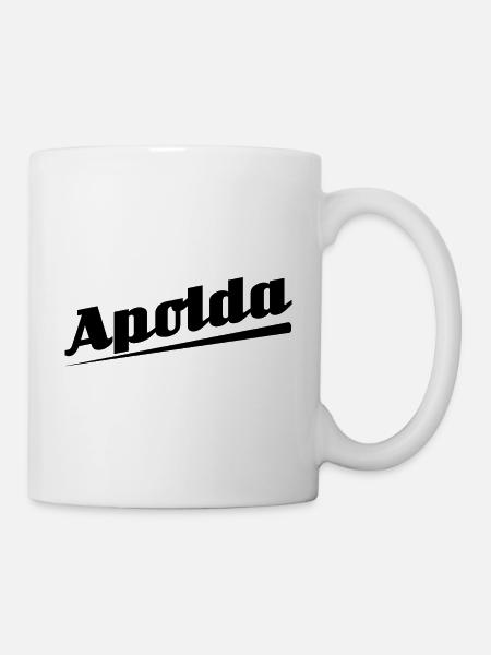 Apolda - Textdesign mit Stadtnamen - Tasse - Weiß