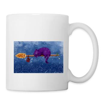 Chat volant - Mug blanc - blanc - Droite