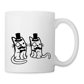 Sir Katzen Freunde Team - Tasse - Weiß - Rechts