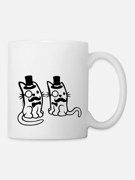 Sir Katzen Freunde Team - Tasse - Weiß
