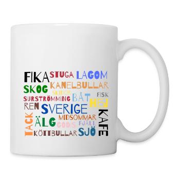 Wörter Sverige - Tasse - Weiß - Rechts
