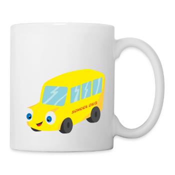 Autobus scolaire - Mug blanc - blanc - Droite