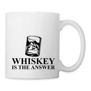 Whiskey ist die Antwort - Tasse - Weiß - Rechts